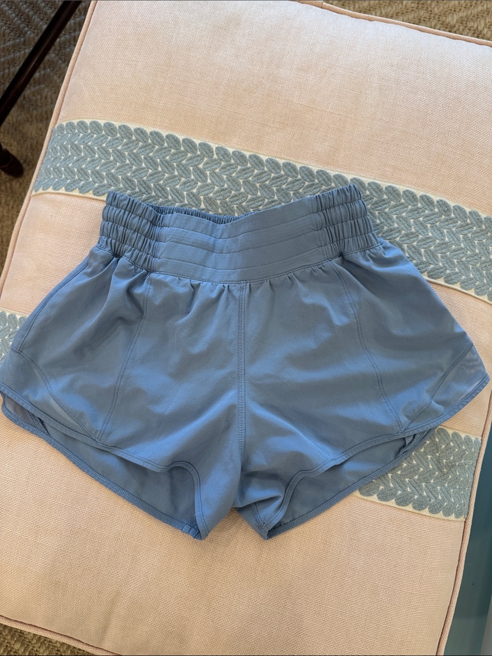 lululemon athletica Run & Flow High-Rise Shorts in Dusty Blue